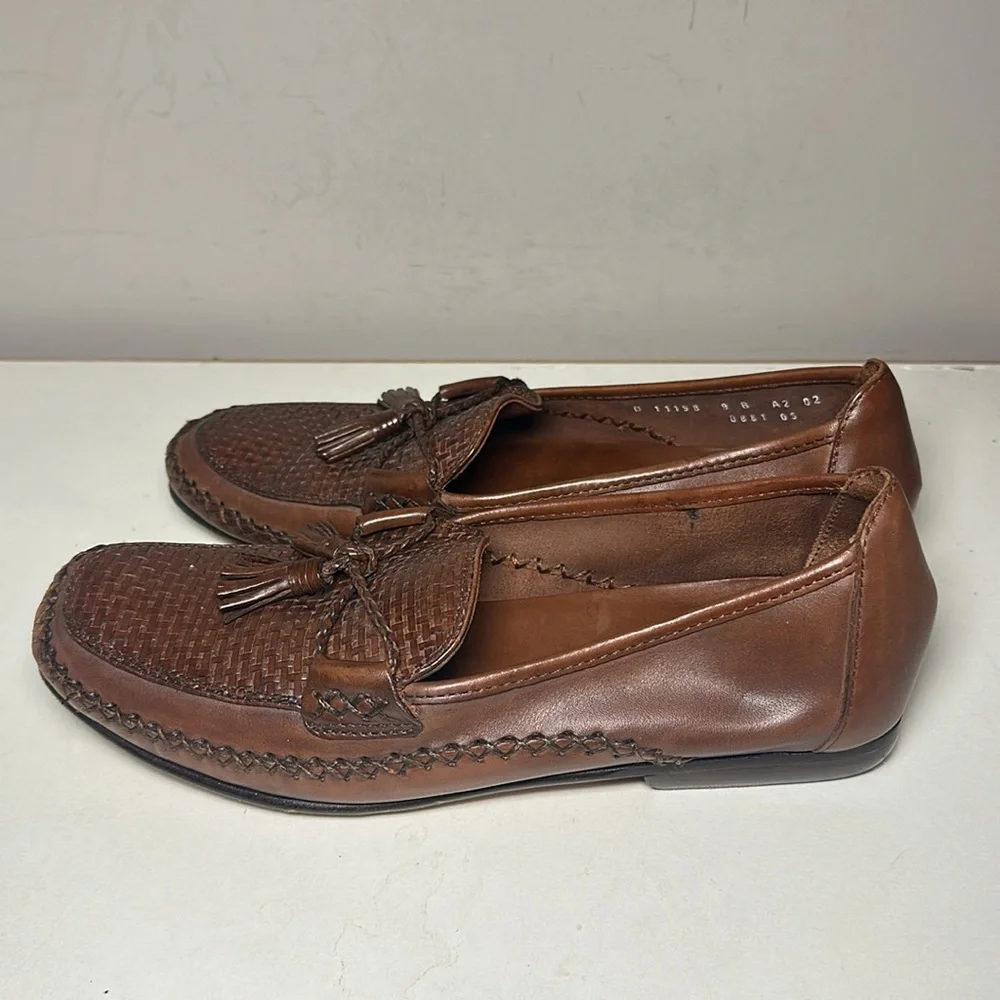 Cold Haan country Brown Leather woven Loafers - Picture 2 of 9